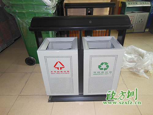 貴陽(yáng)物業(yè)戶外鋼板沖孔垃圾桶，客戶的二次選擇。