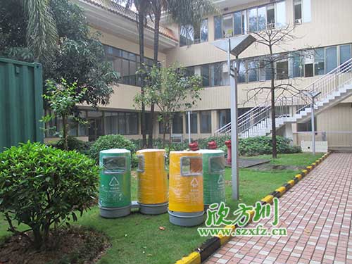 韶關(guān)物業(yè)分類(lèi)玻璃鋼垃圾桶，提升社區(qū)好環(huán)境。