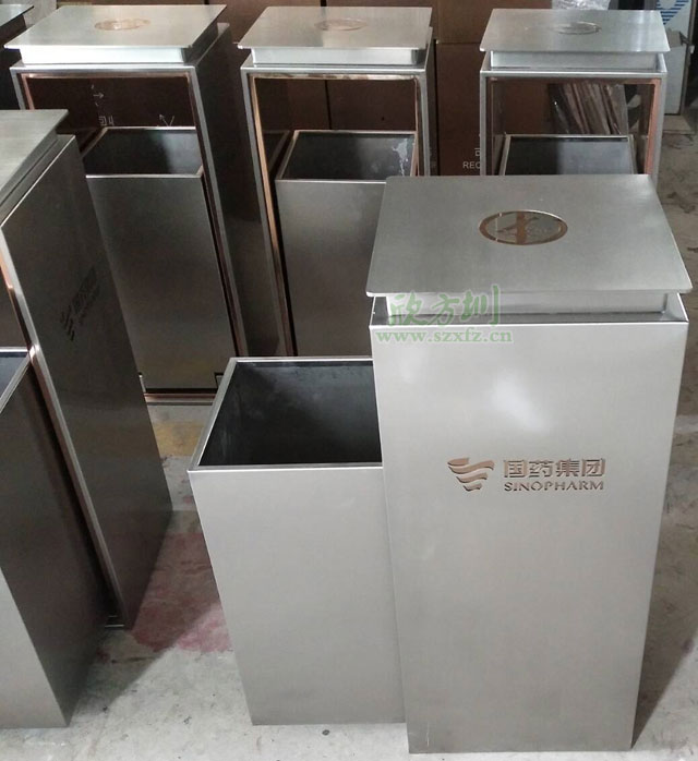 不銹鋼垃圾桶廠家滑軌式設(shè)計服務湖北國藥集團