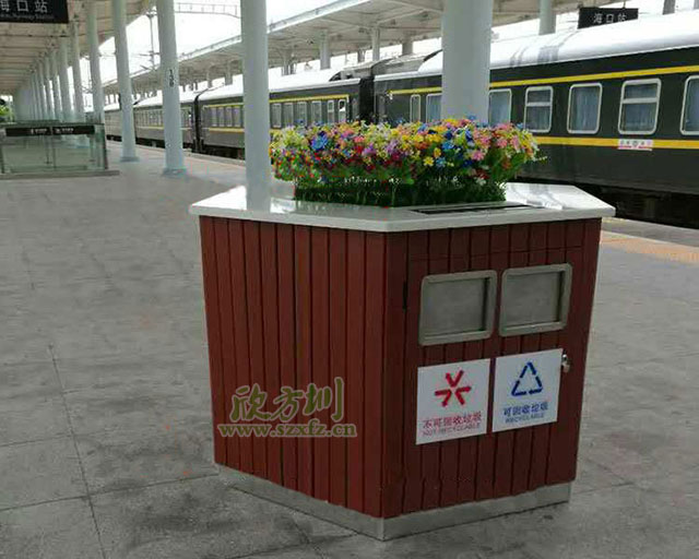 ?？诨疖囌菊九_(tái)花盆垃圾桶